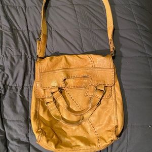 LUCKY BRAND ABBEY ROAD BROWN LEATHER CROSSBODY BAG